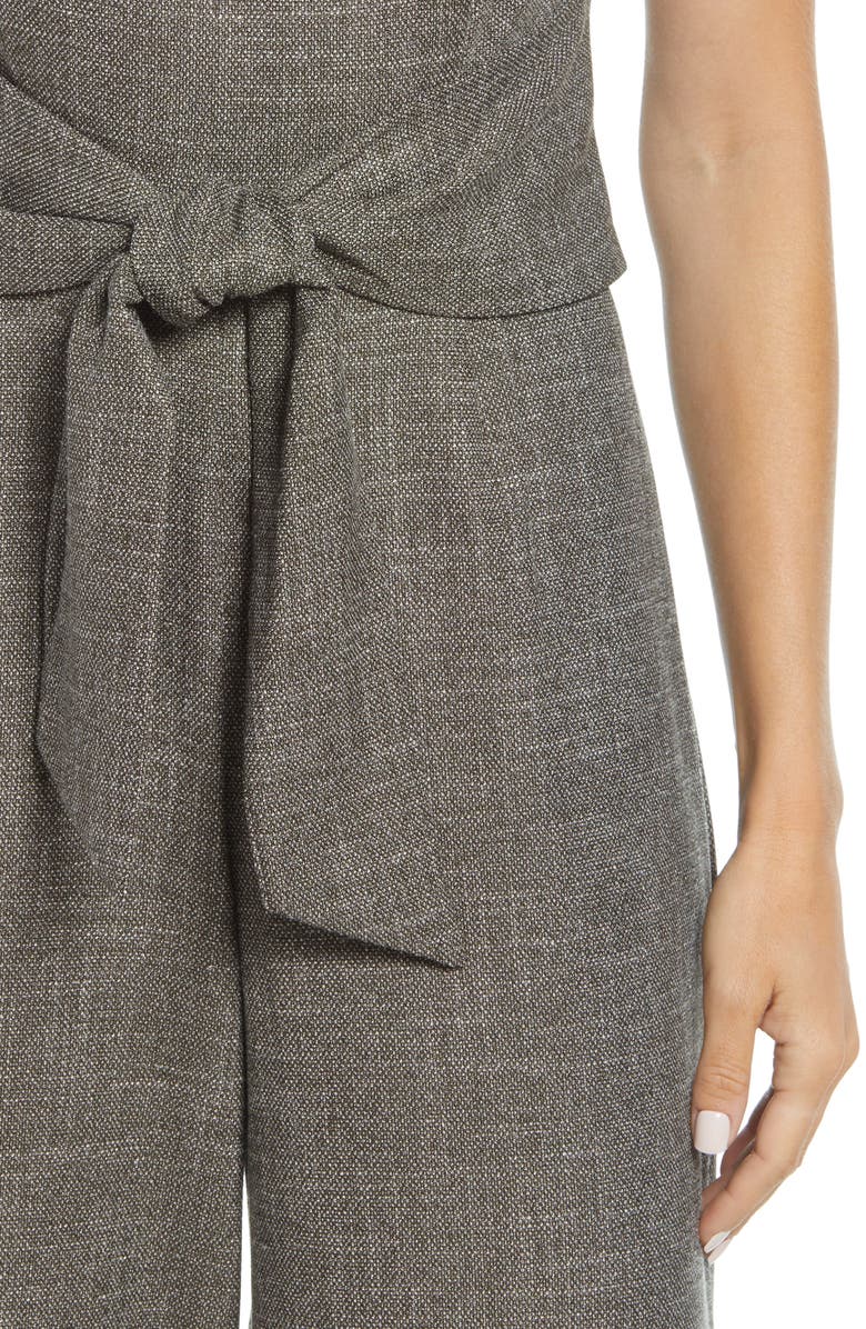 Connected Apparel Tie Front Jumpsuit, Alternate, color, 