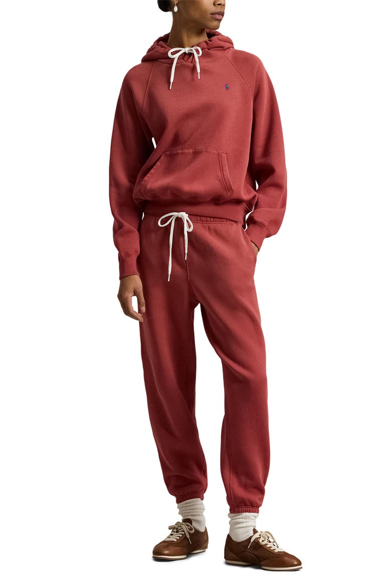 Cotton Blend Fleece Sweatpants, Alternate, color, RED SNAPPER