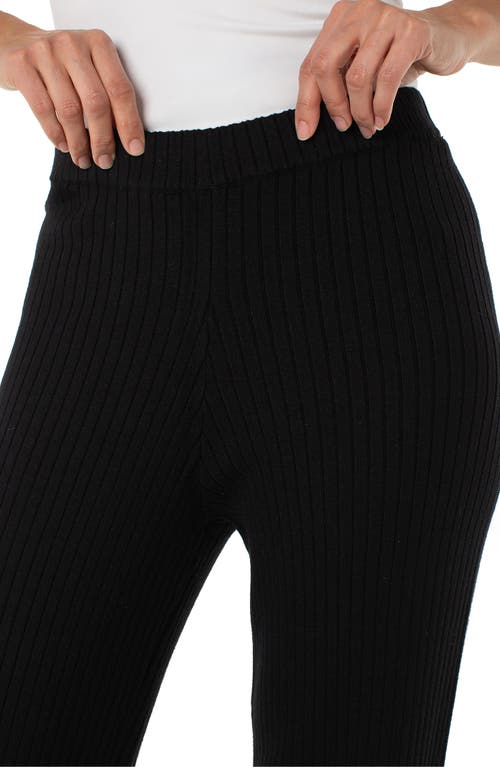 Liverpool Los Angeles Pull-on Wide Leg Sweater Pants In Black