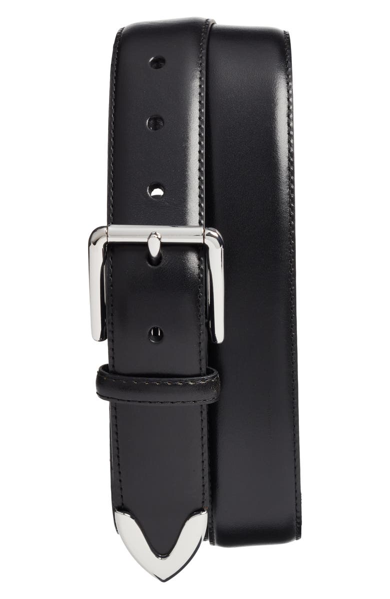 Nordstrom Tripp Leather Belt, Main, color, Black