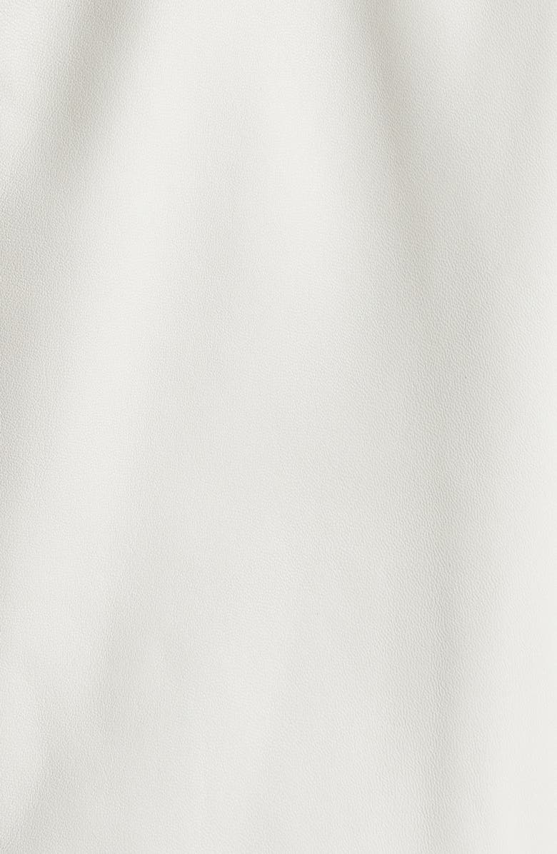 Vince Leather Crop Bomber Jacket, Alternate, color, Salt Glass