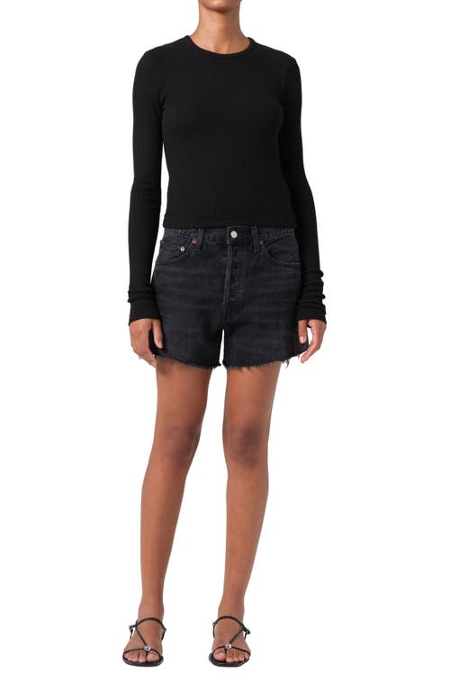 Shop Agolde Parker Long Shorts In Fright