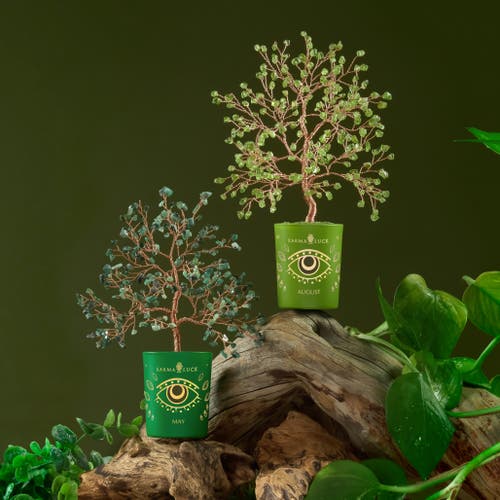 Karma And Luck Creative Spark Peridot August Birthday Tree In Light Green