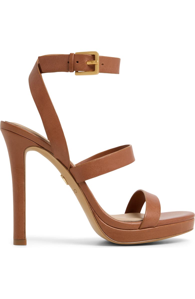 ALDO Kardy Ankle Strap Platform Sandal, Alternate, color, Medium Brown