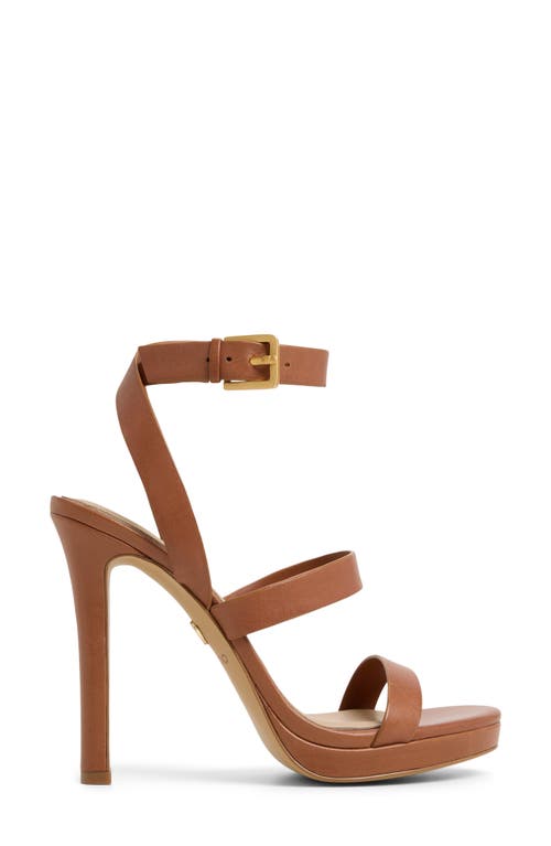 Aldo Kardy Ankle Strap Platform Sandal In Brown