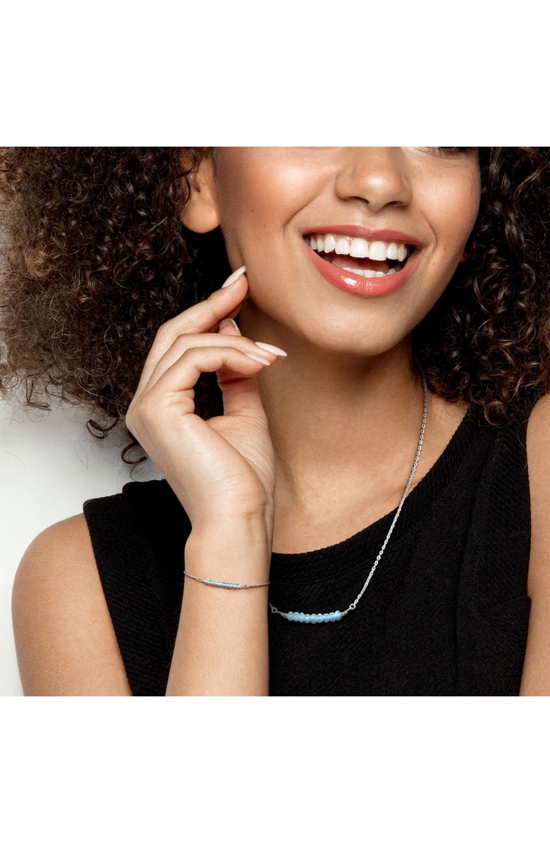 DELMAR Sky Blue Topaz Earrings & Necklace Set, Alternate, color, Blue