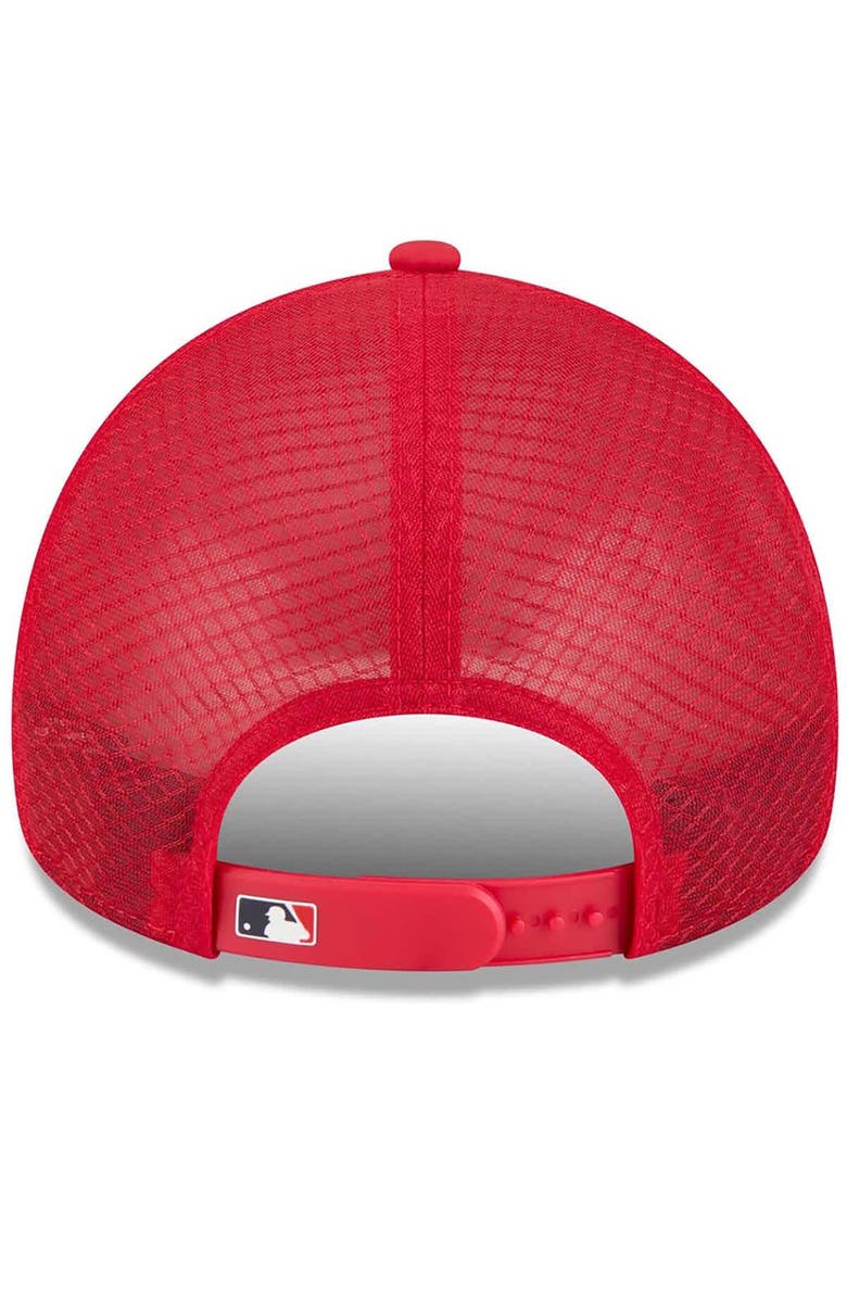 New Era Men's New Era Red Boston Red Sox 2026 Batting Practice Apex 9FORTY Adjustable Trucker Hat, Alternate, color, Red