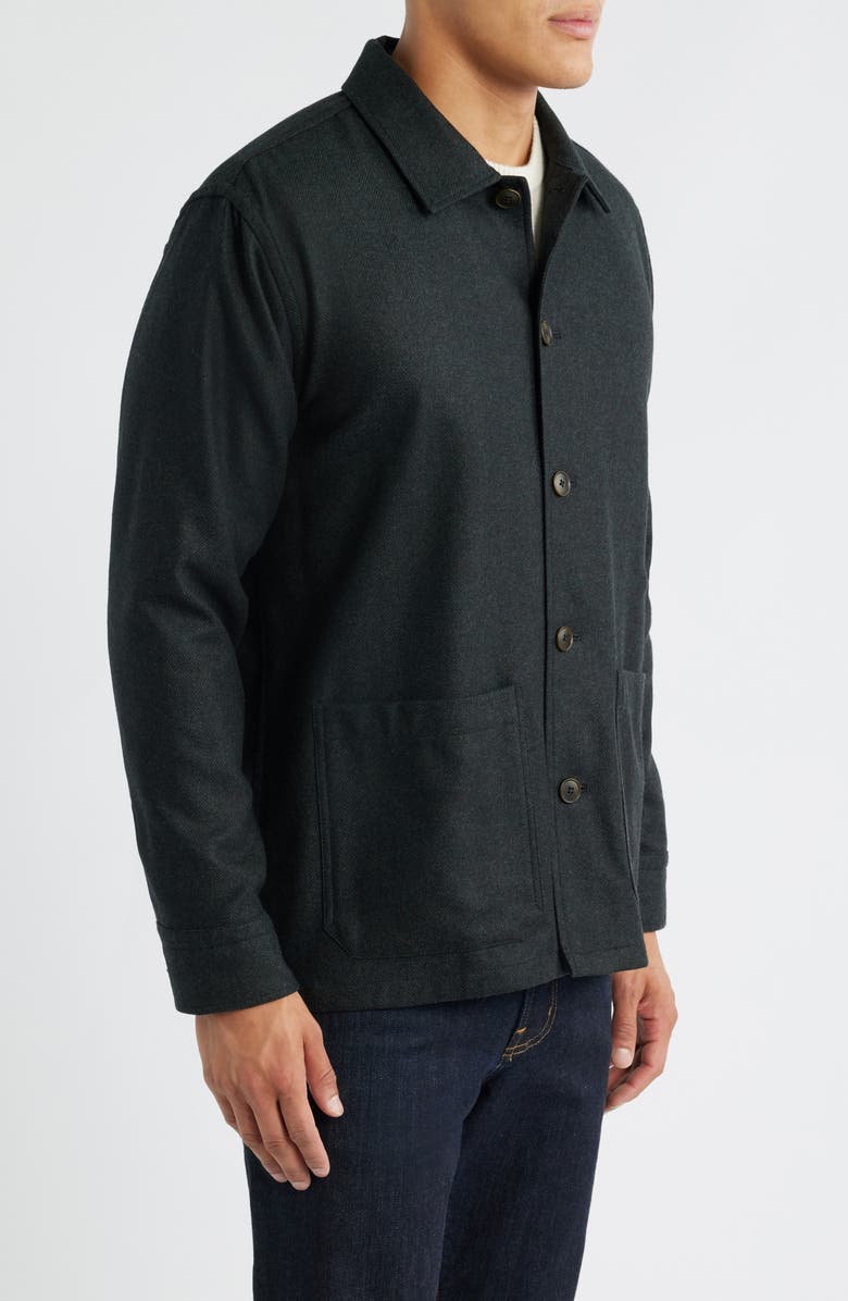 Eton Wool & Cashmere Herringbone Jacket, Alternate, color, Dark Green