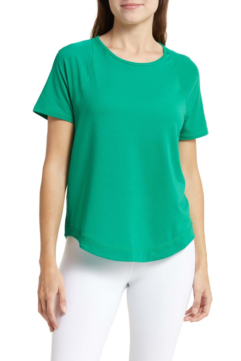 Breathe Easy Run T-Shirt, Main, color, VIVID GREEN