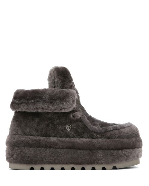 Naked Wolfe Bambi Suede/shearling Boot In Gray