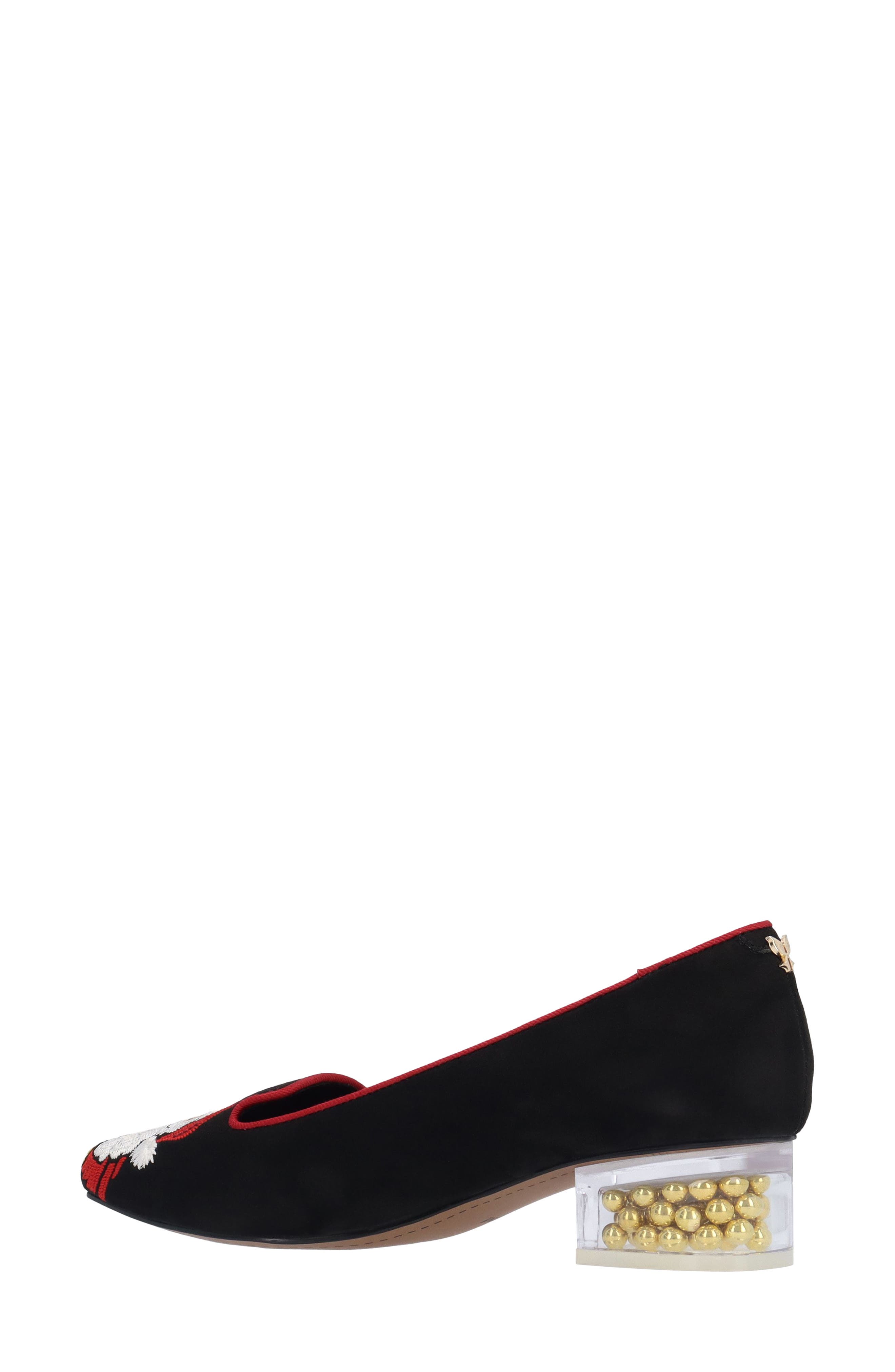 Babbonatale Suede Pump, Alternate, color, BLACK