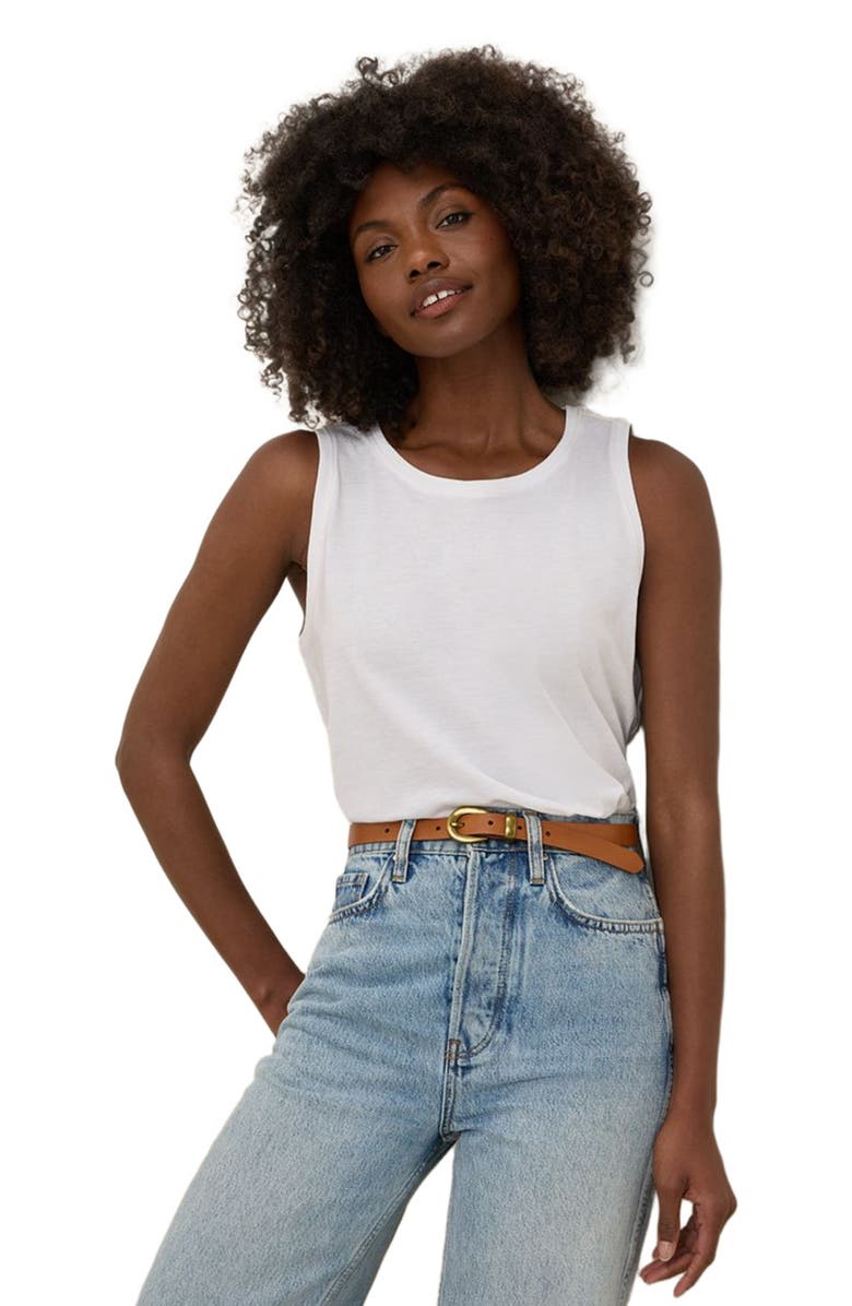 Pact Organic Cotton Softspun High Neck Tank, Alternate, color, White