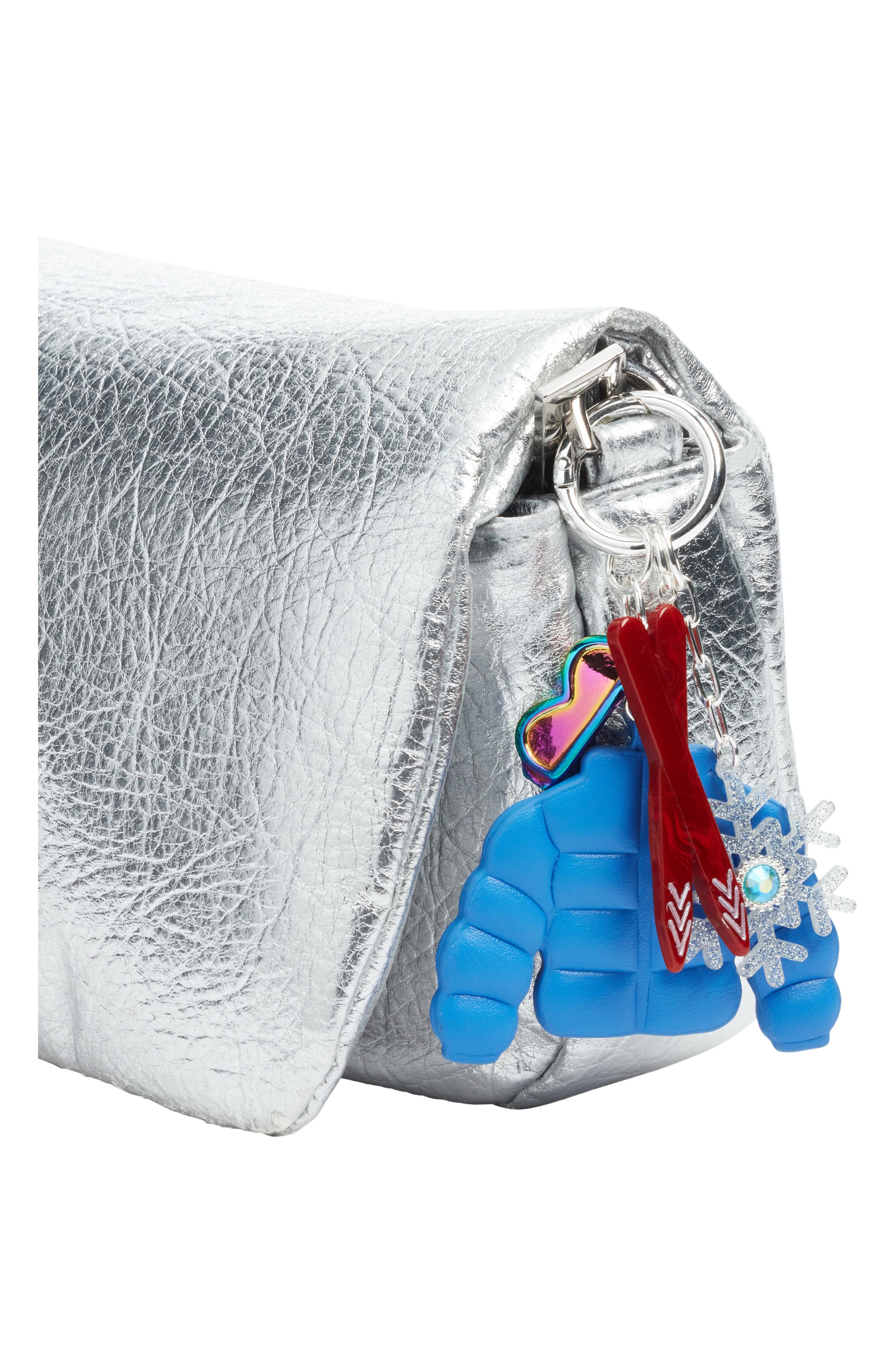 Chelsea28 Ski Jacket Bag Charm, Alternate, color, Blue Multi- Gold