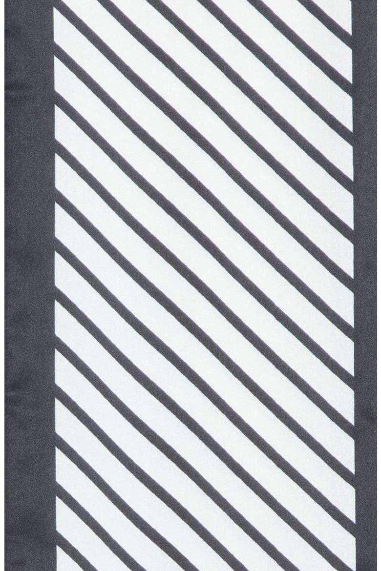 Striped Twilly Scarf, Alternate, color, CREAM-BLACK