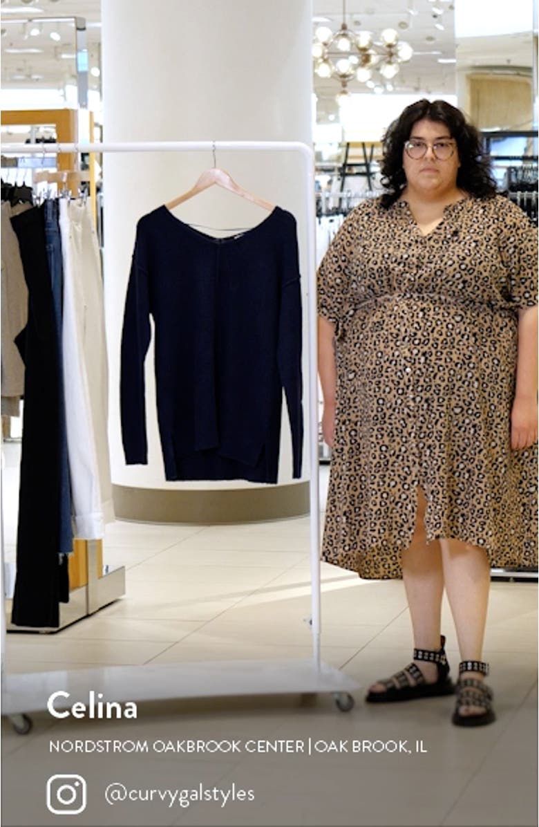 Women's High/Low V-Neck Sweater, sales video thumbnail