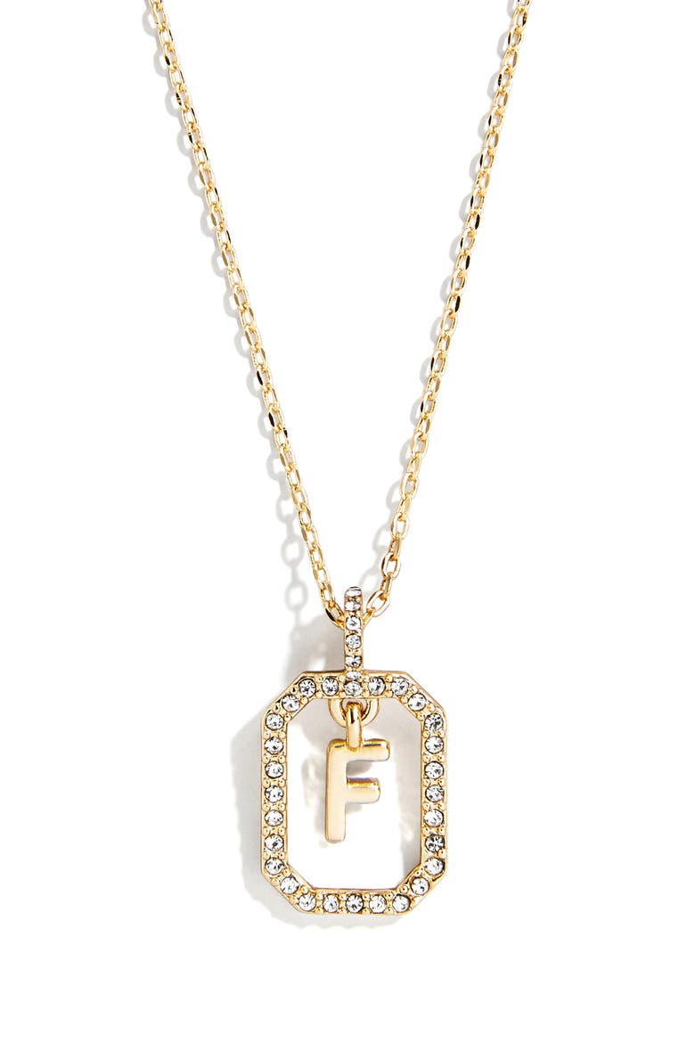 Alicia Intial Pendant Necklace, Main, color, CLEAR - F