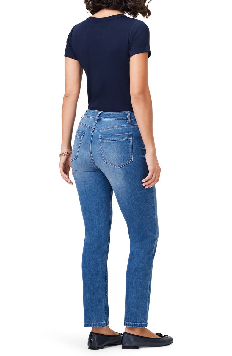 NIC+ZOE Patch Pocket Straight Leg Jeans, Alternate, color, 