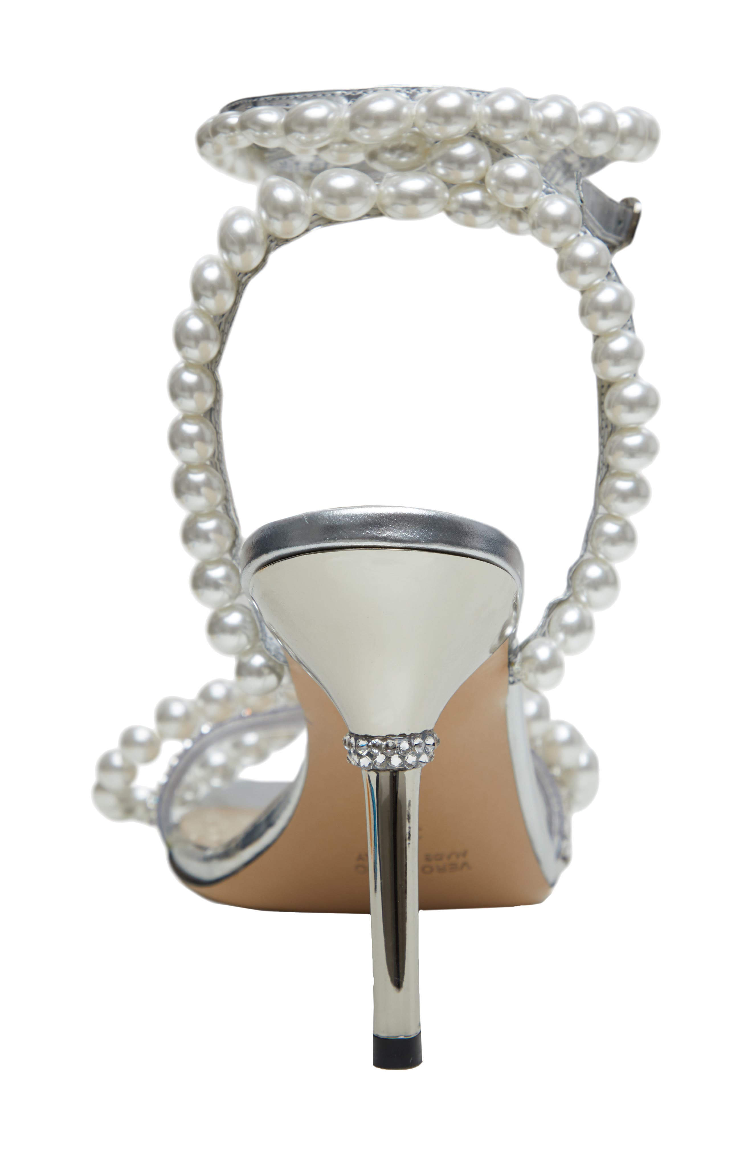 Mach & Mach Imitation Pearl Bow Sandal, Alternate, color, 