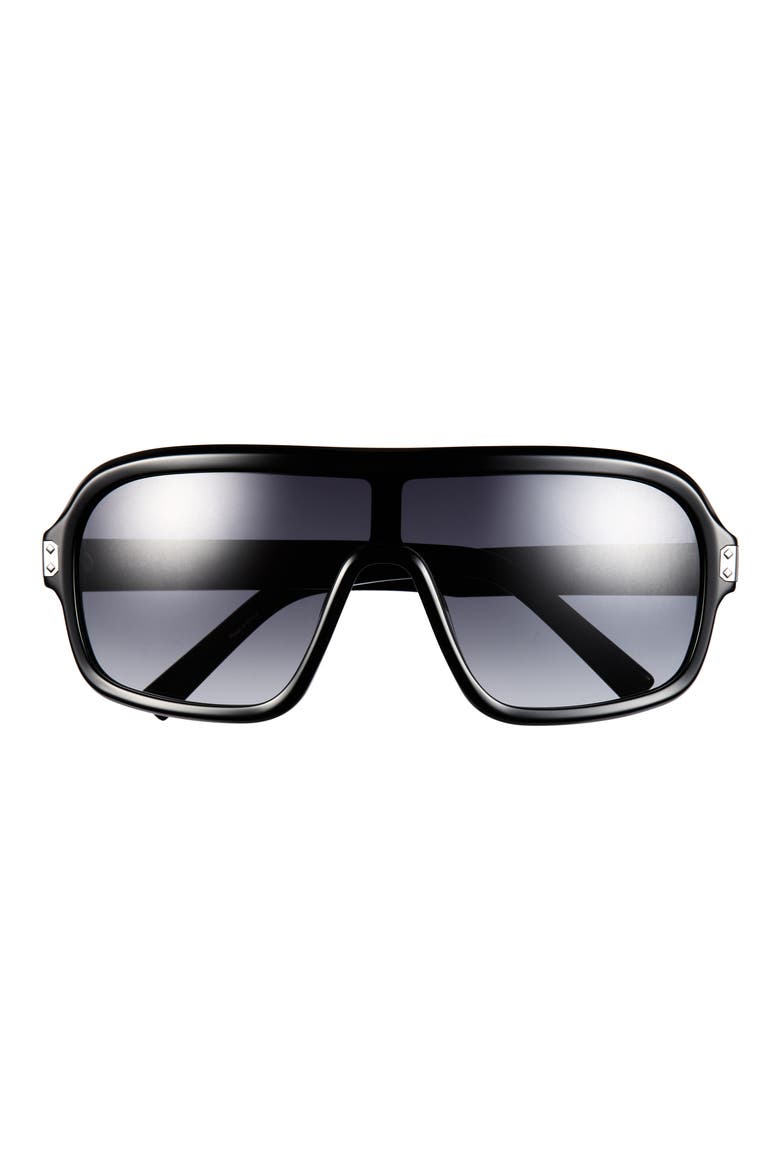 00mm Shield Sunglasses, Main, color, SHINY BLACK / GRADIENT SMOKE