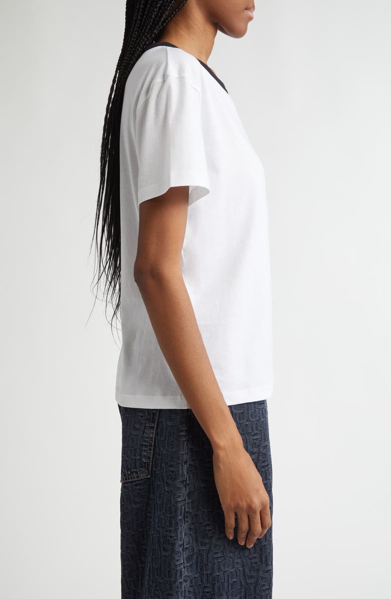 Acne Studios Floragatan 13 Eram U Bow Ringer T-Shirt, Alternate, color, Optic White 183