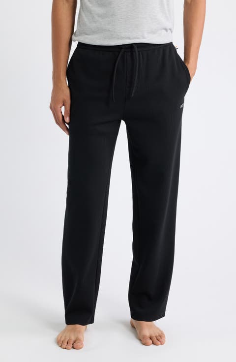 Waffle Knit Cotton Blend Pants