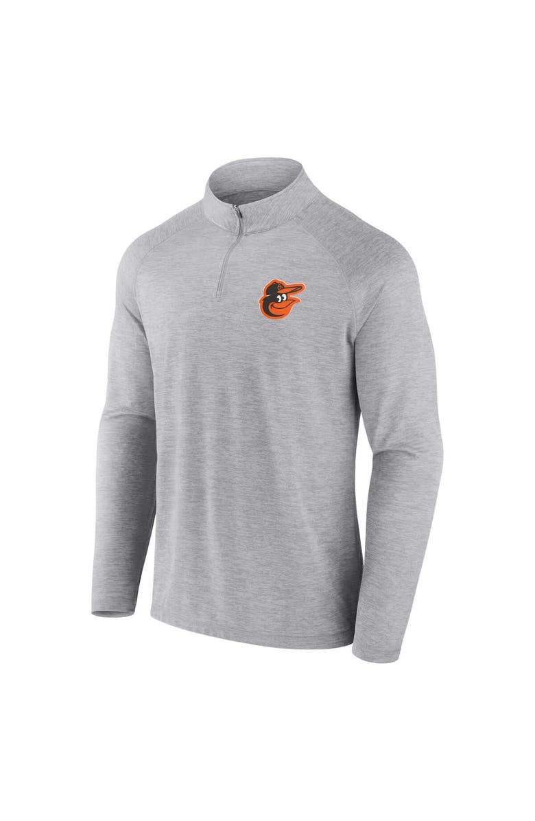 FANATICS Men's Fanatics Gray Baltimore Orioles Head-to-Head Raglan Quarter-Zip Jacket, Alternate, color, Gray
