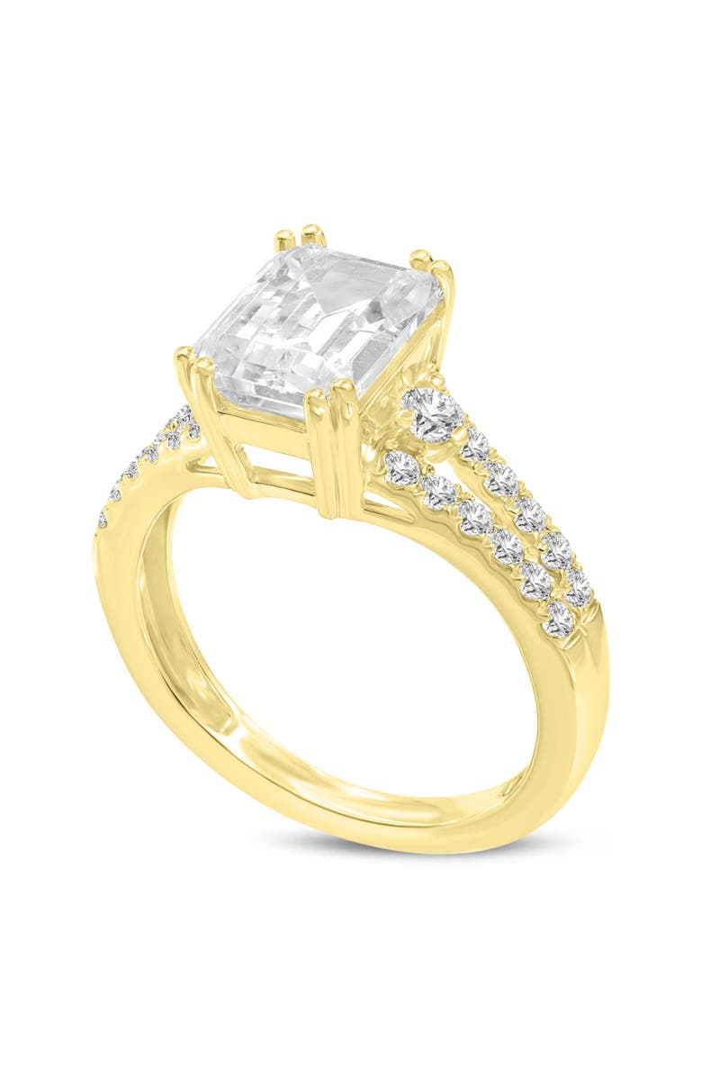 LuvMyJewelry Gohar 14K Yellow Gold Emerald Cut Lab Grown Diamond Engagement Ring - 2.04 Ct, Main, color,