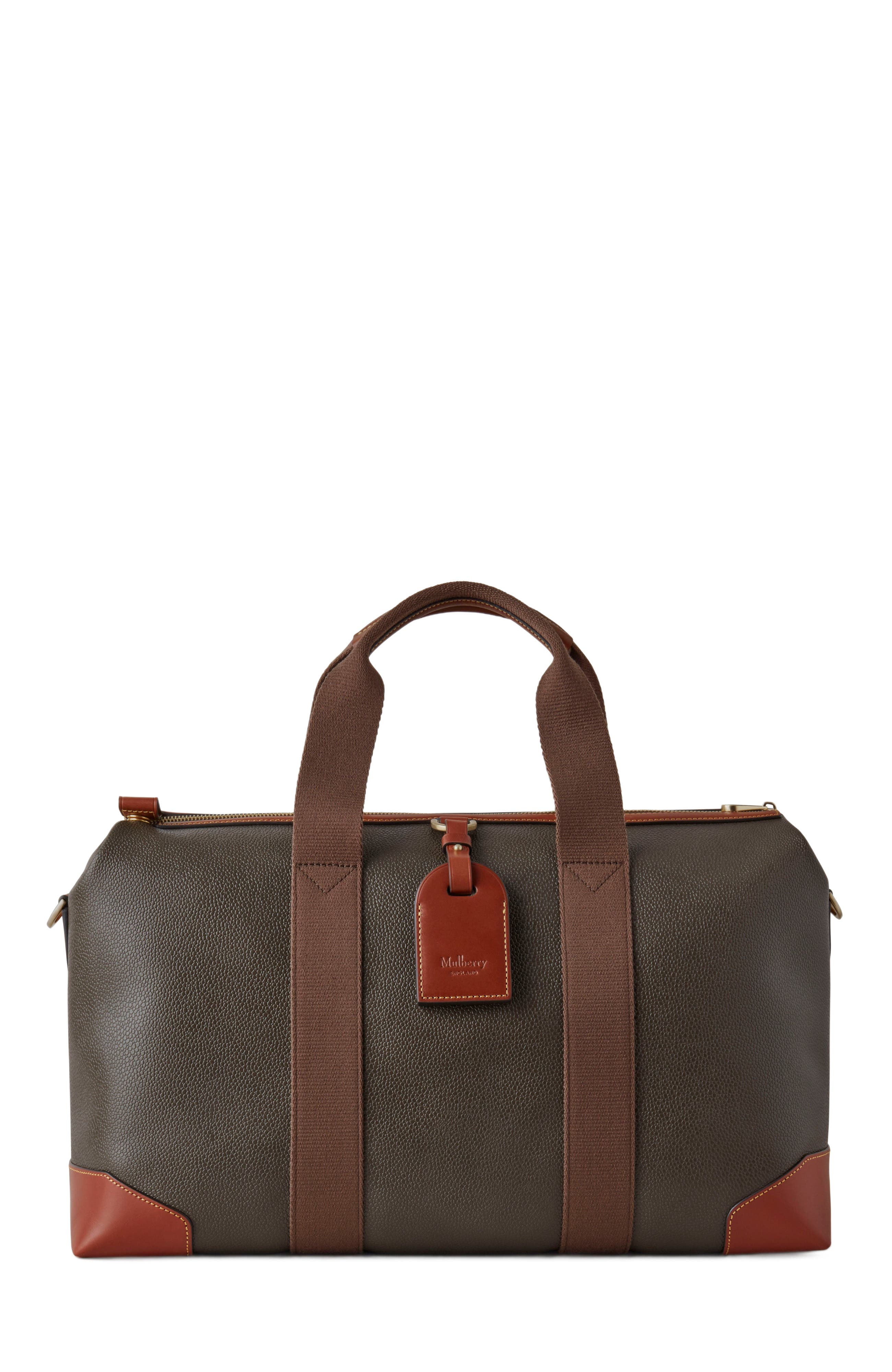 Heritage Day Clipper Eco Scotchgrain Duffle, Main, color, Mole-Cognac