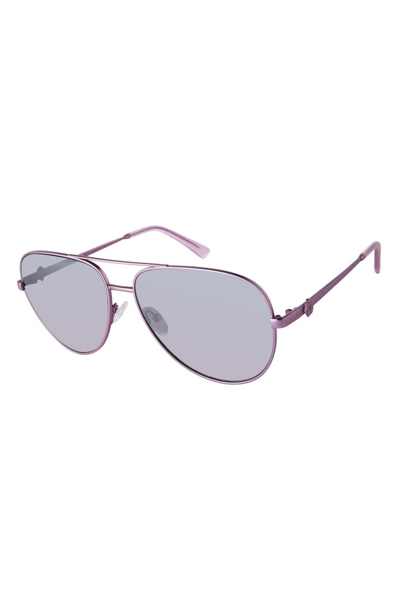 Kurt Geiger London Shoreditch 62mm Oversize Aviator Sunglasses, Alternate, color, Lilac/ Violet Decor Ar
