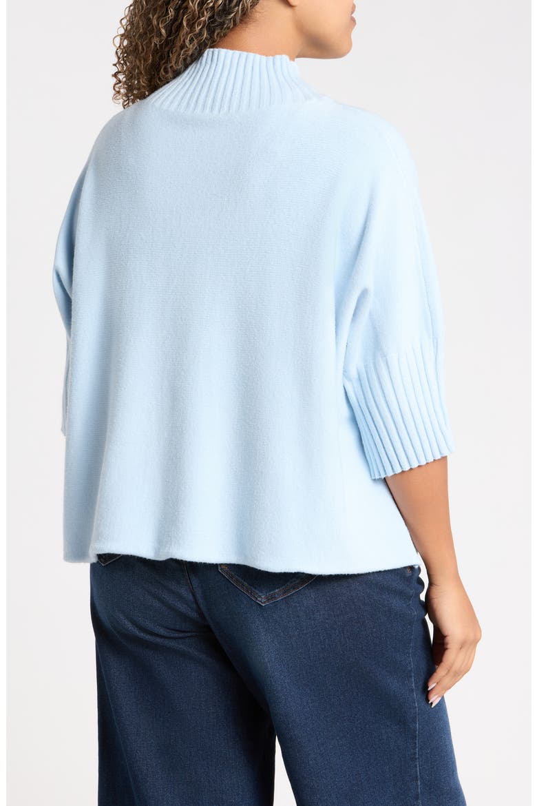 Crop Turtleneck Sweater, Alternate, color, BLUE