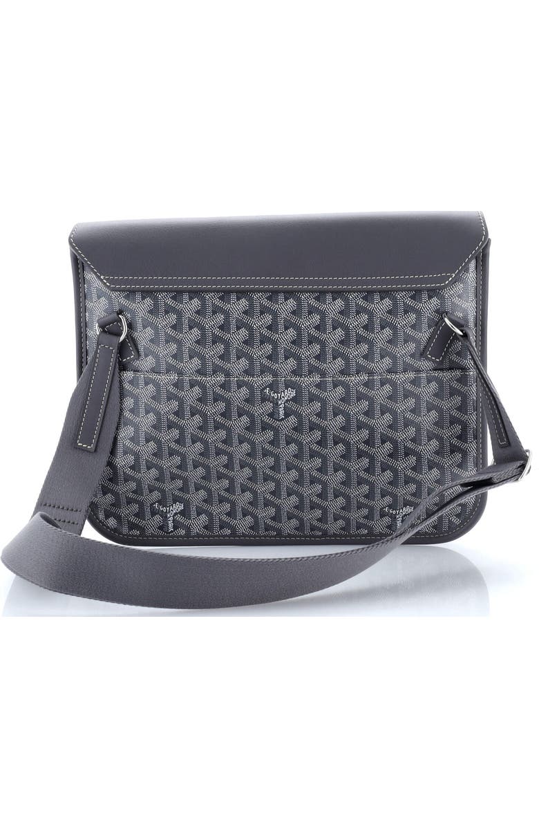 Pre-Owned Goyard Coursier Messenger Bag Coated Canvas and Leather, Alternate, color, Gray