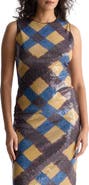 Diane von Furstenberg Tanselle Buffalo Plaid Sequin Shell