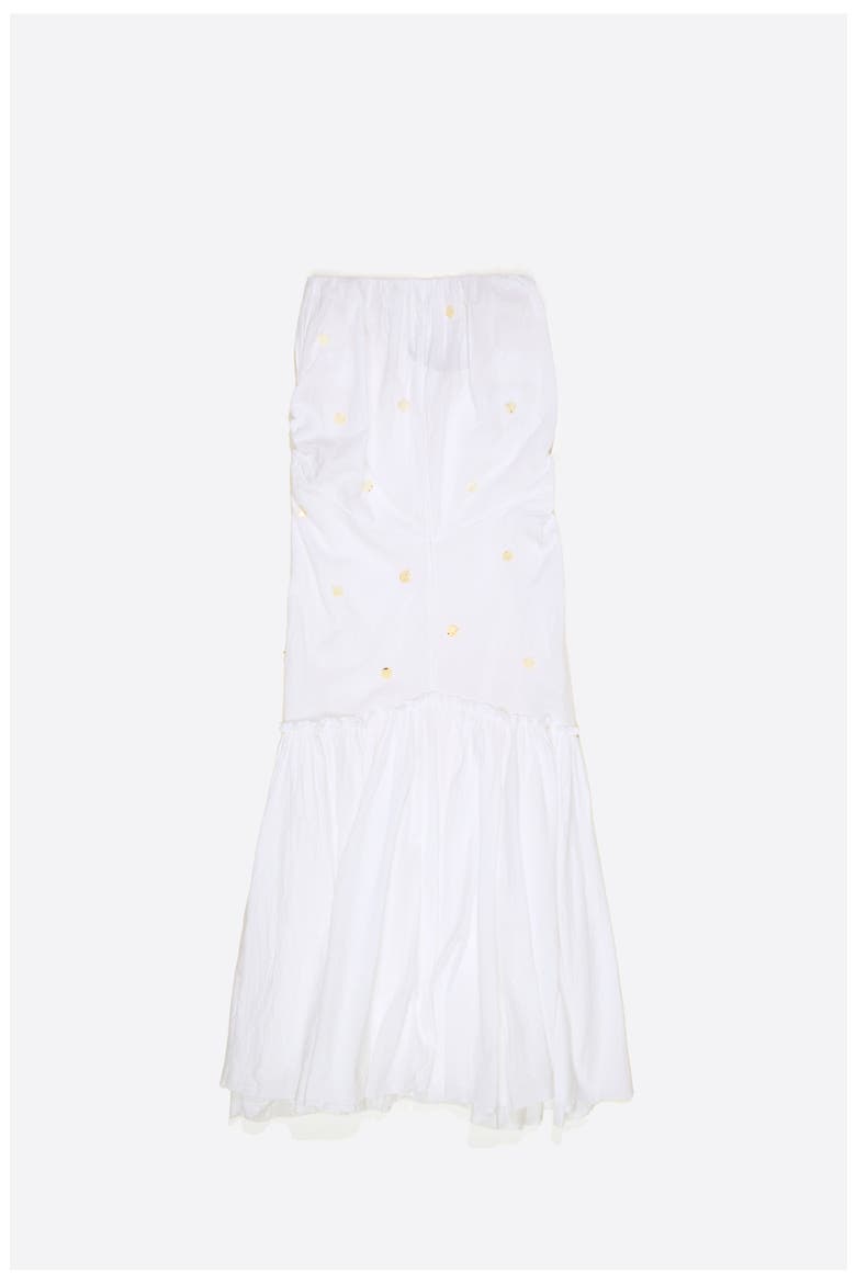 Ruched Strapless Dress, Alternate, color, WHITE