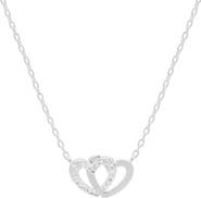 Estella Bartlett Cubic Zirconia Interlocking Heart Pendant Necklace