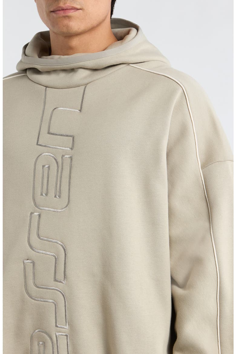 Active Trace Fleece Hoodie, Alternate, color, CONCRETE/DARK CONCRETE HEATHER