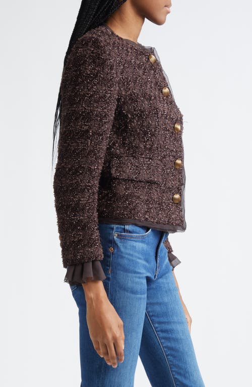 Veronica Beard Audrina Metallic Jacket In Black