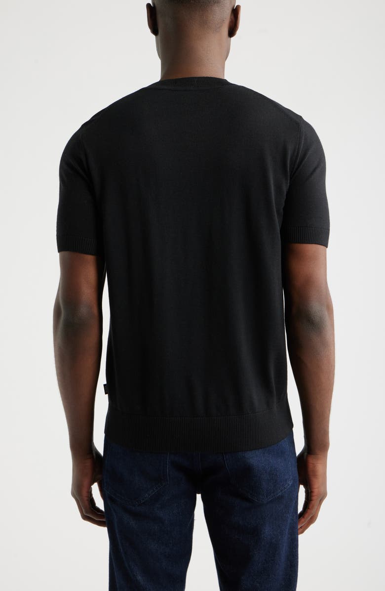 BOSS Umauro Wool Knit T-Shirt, Alternate, color, Black