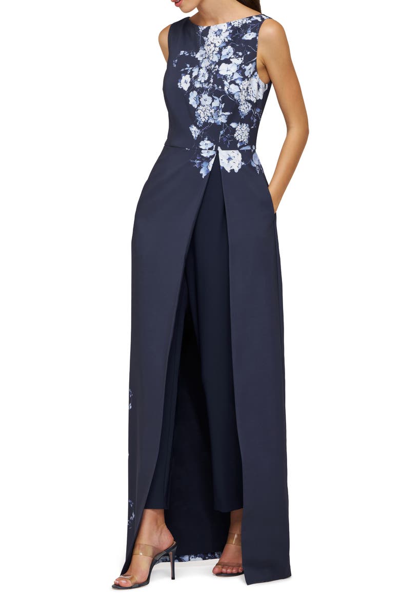 Esti Floral Maxi Jumpsuit, Alternate, color, MIDNIGHT BLUE