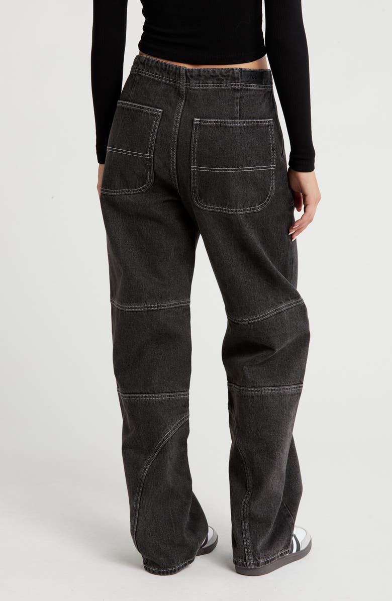 PTCL Moto Pop Stitch High Waist Straight Leg Jeans, Alternate, color, 