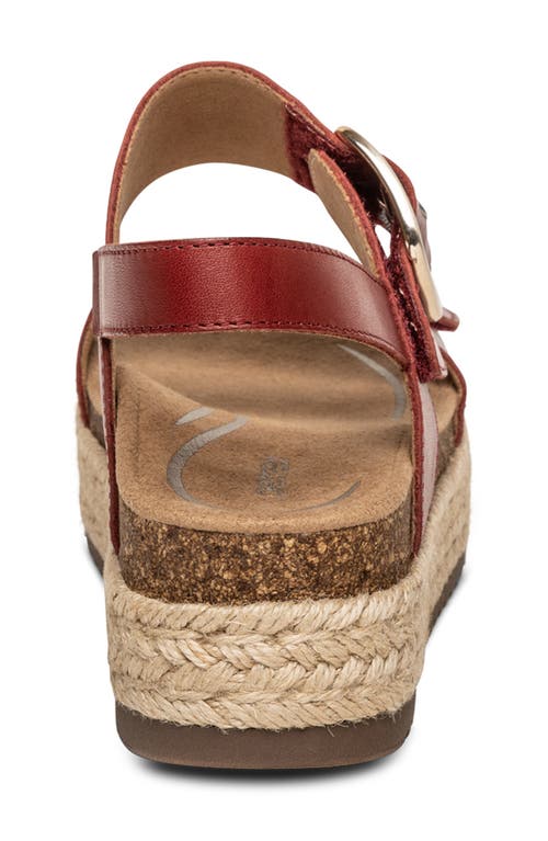 Aetrex Vania Arch Support Platform Sandal In Red In Red
