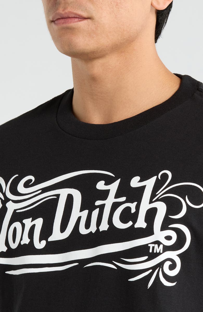 Von Dutch Logo Cotton Blend Graphic T-Shirt, Alternate, color, Black