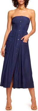 Ramy Brook Blair Strapless Midi Dress