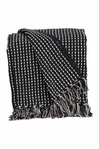 PARKLAND COLLECTION Petra Casual Beige 52" x 67" Woven Handloom Throw