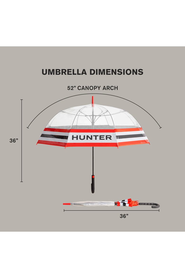 Classic Stripe Bubble Umbrella, Alternate, color, Black/Red