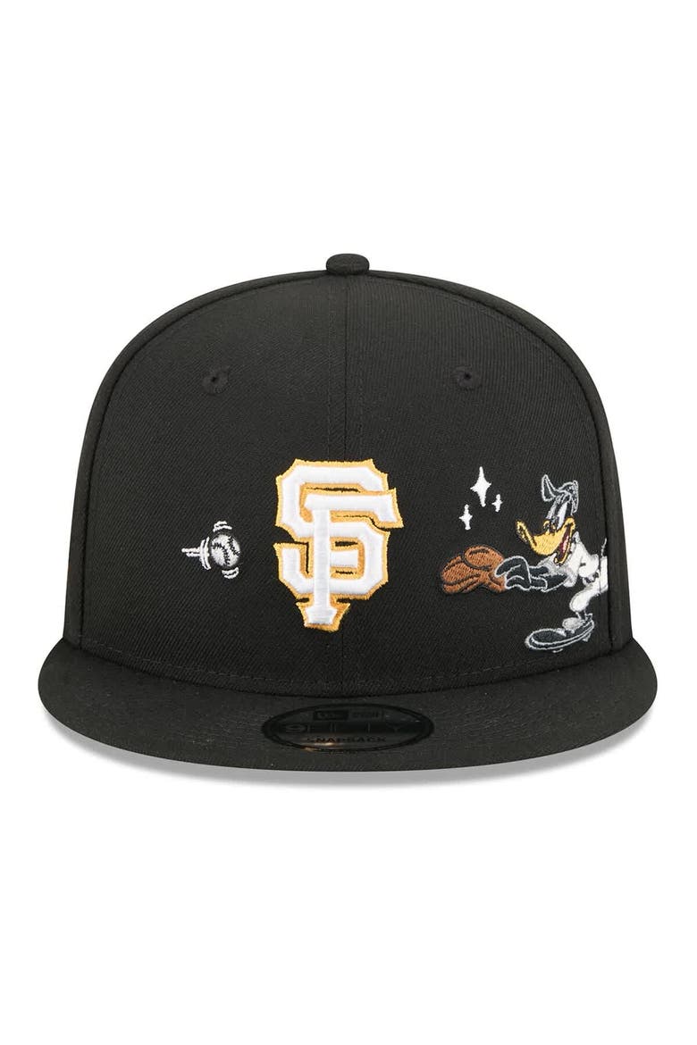 Men's New Era Black San Francisco Giants Looney Tunes Daffy Duck 9FIFTY Snapback Hat, Alternate, color, Black