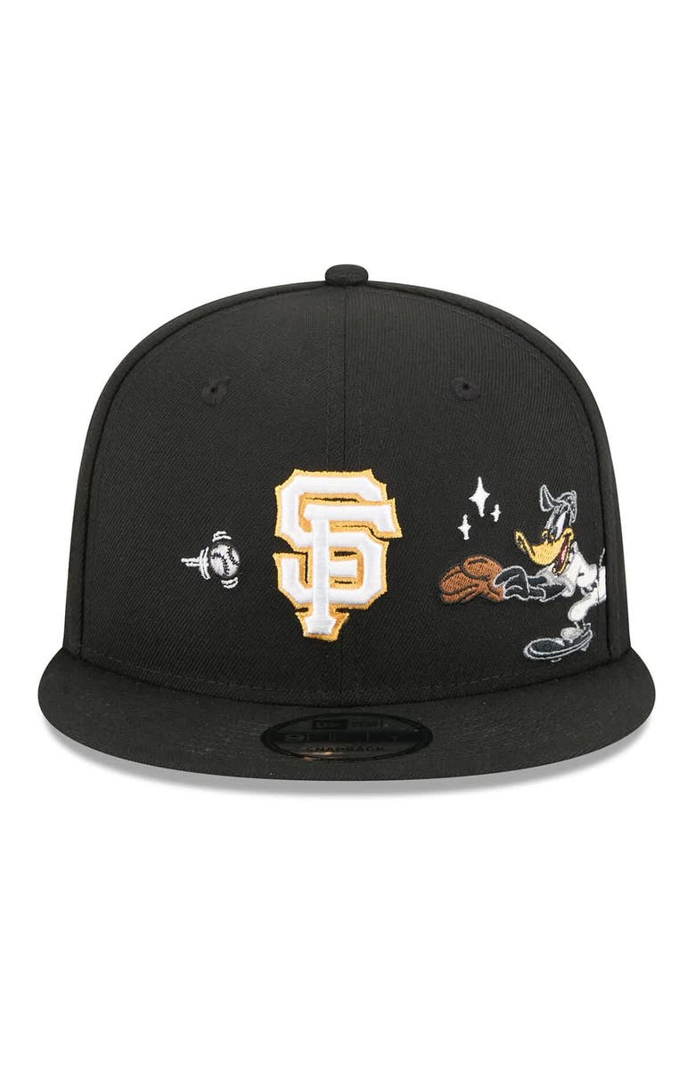 New Era Men's New Era Black San Francisco Giants Looney Tunes Daffy Duck 9FIFTY Snapback Hat, Alternate, color, Black