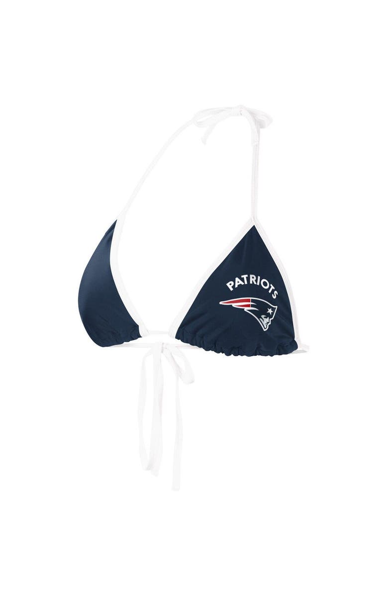 G-III 4HER BY CARL BANKS Women's G-III 4Her by Carl Banks Navy New England Patriots Perfect Match Bikini Top, Alternate, color, Navy