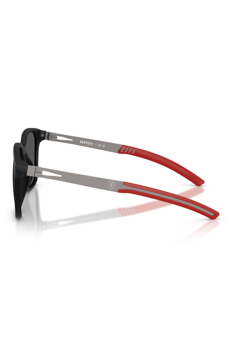 57mm Square Sunglasses, Alternate, color, BLACK MATTE / DARK GREY