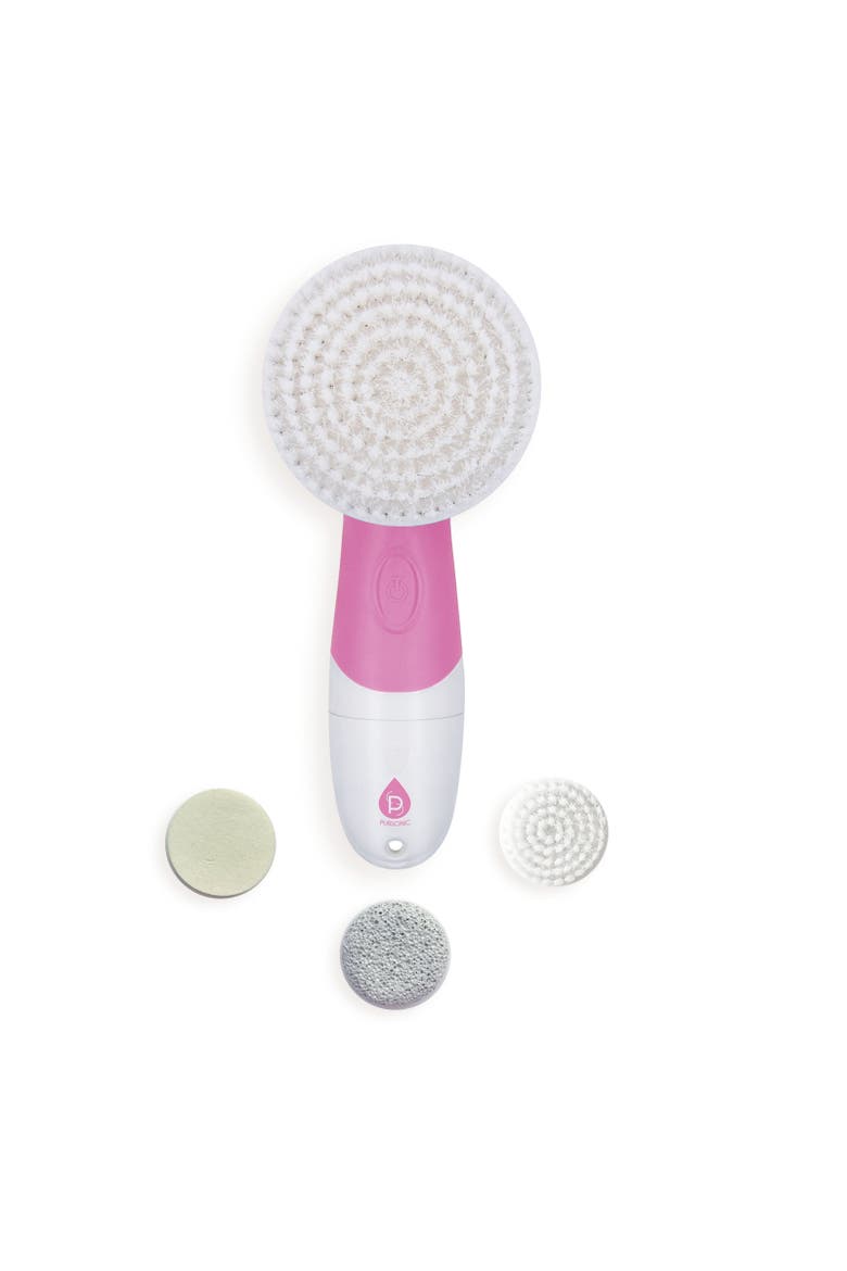 Waterproof Facial Cleansing Brush in Pink, Main, color, Pink