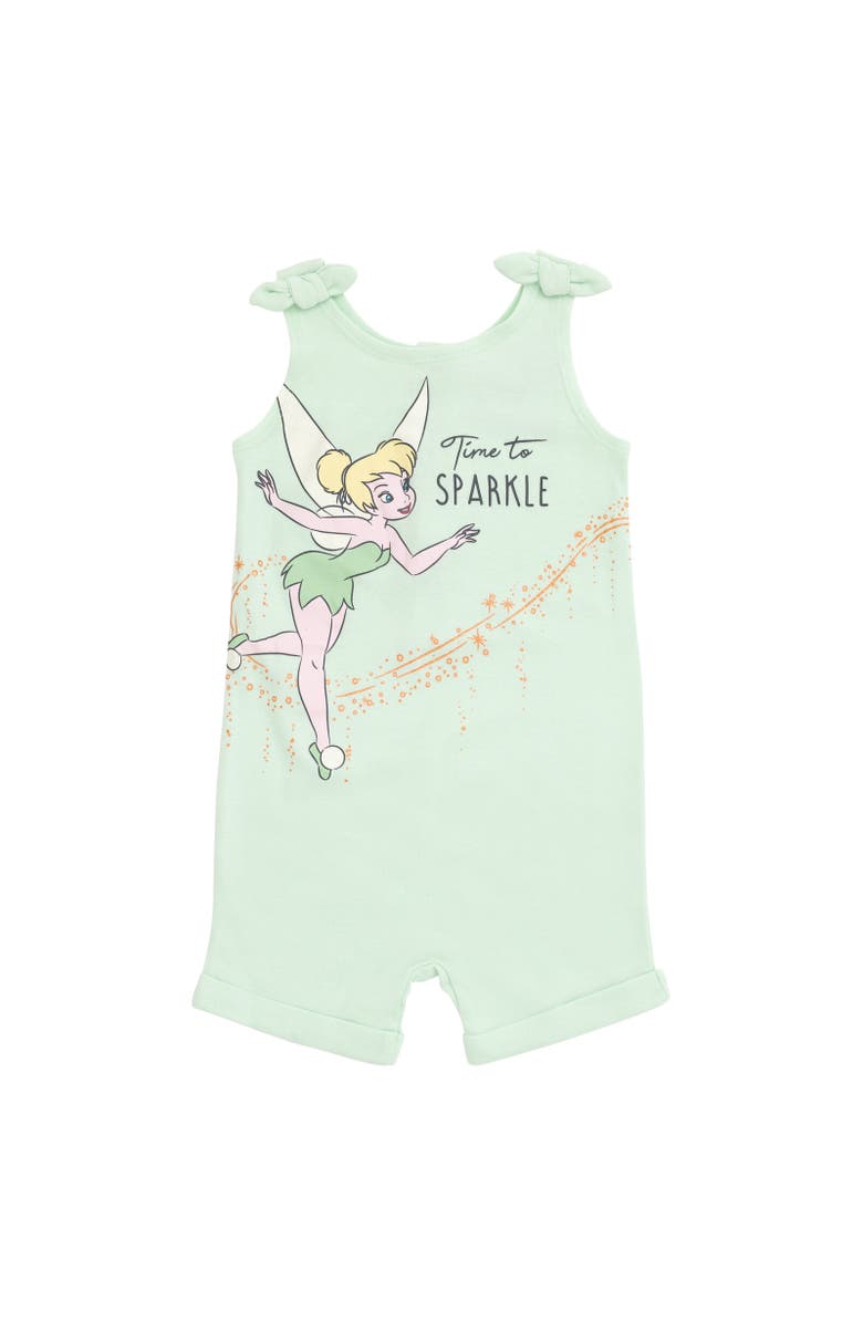 Disney Classics Toddler Girls' 2-Piece Sleeveless Romper and Headband Set, Alternate, color, Tinker Bell Green